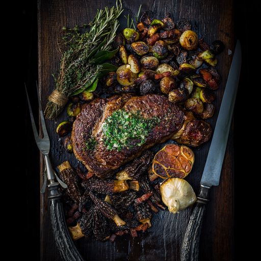 Rib Steak on Board Chef Robert Sulatycky